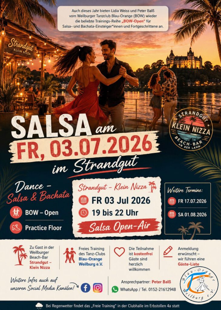 ‚BOW-Open‘ für SALSA- und BACHATA-Einsteiger*innen und Fortgeschrittene 